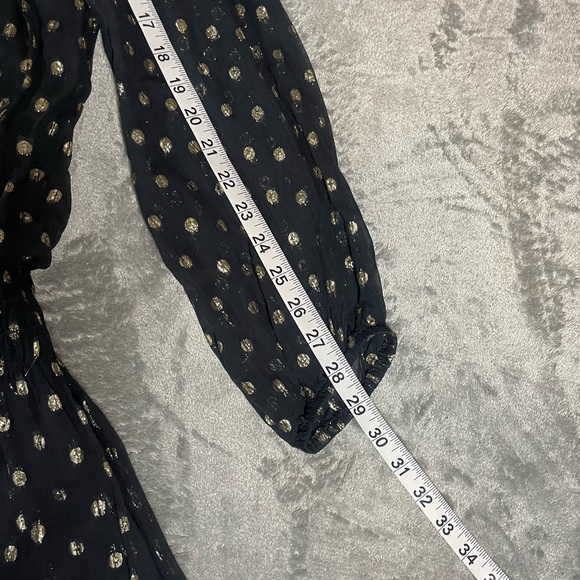 Velvet by Graham & Spencer Black and Gold Dress Size L - Picture 8 of 12